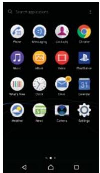 SONY M2 - Application screen - 1