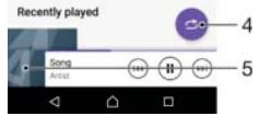 SONY M2 - Music home screen - 2