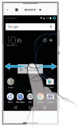 SONY M2 - To browse the Home screen - 1