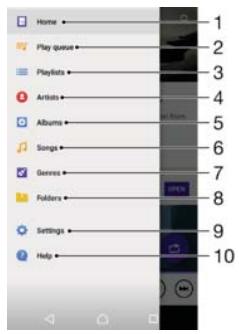 SONY M2 - Music menu - 1