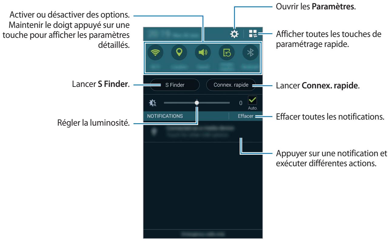 SAMSUNG GALAXY J3 J330 - Utiliser le volet des raccourcis - 2