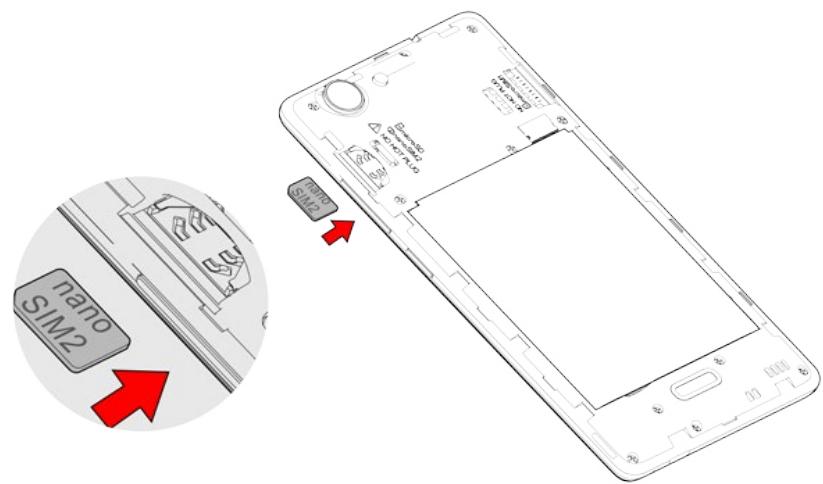 WIKO Y60 - - Instalación de tarjetas SIM - 3