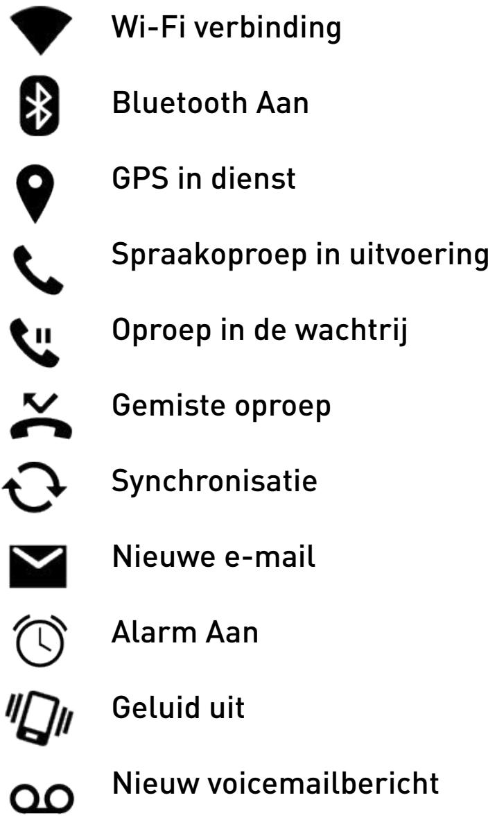 WIKO JERRY 3 - Meldingspictogrammen op de statusbalk - 1