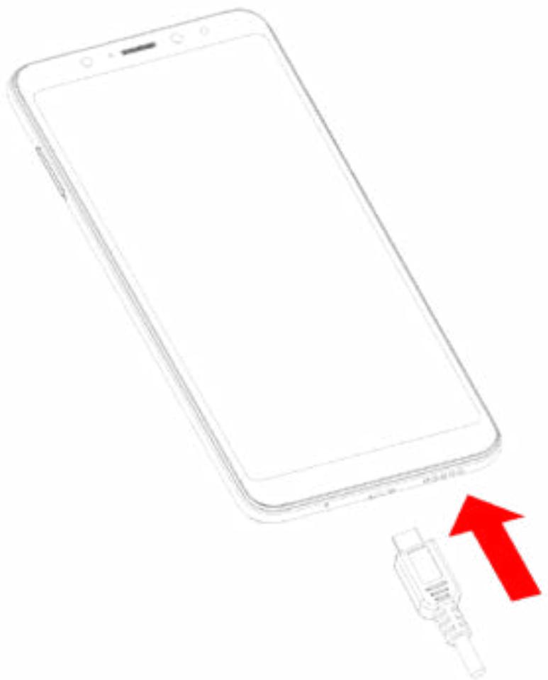 WIKO Y80 - Caricamento della batteria - 1