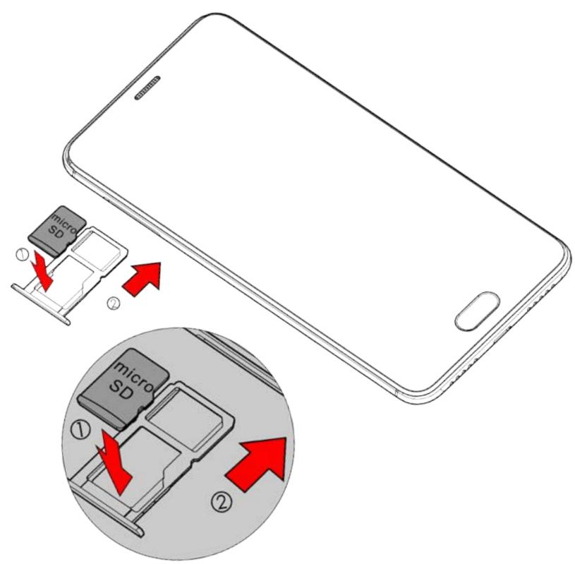 WIKO JERRY MAX - \~ Instalación de la tarjeta de memoria - 1