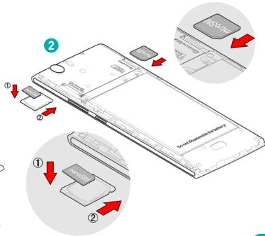 WIKO VIEW 3 LITE - - Inserting the SIM cards - 2