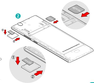 WIKO VIEW 3 LITE - - Insertion des cartes SIM - 2