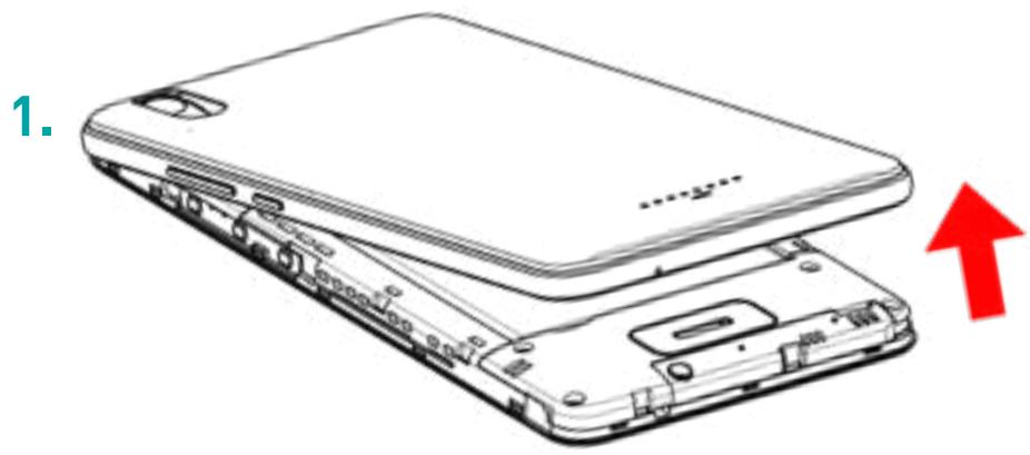 WIKO U FEEL LITE - - Einlagen der SIM-Karten - 2 SIM - 1