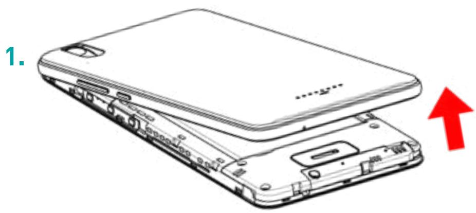 WIKO U FEEL LITE - ~Instalowanie karty SIM - 2 SIM - 1