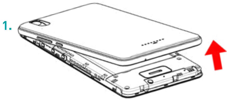 WIKO U FEEL LITE - - Simkaarten invoegen - 2 SIM - 1