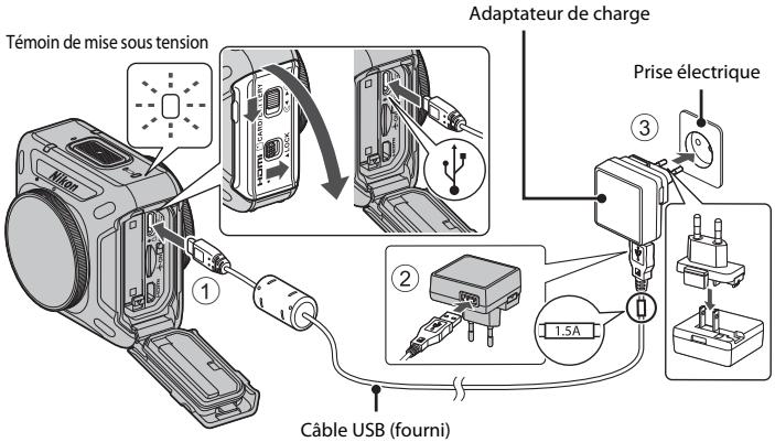 NIKON KEYMISSION 170 - Charge de l'accumulateur - 1