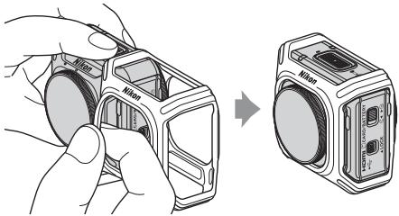 NIKON KEYMISSION 170 - Fixation de la protection en silicone - 1