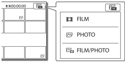 SONY PXW-Z90V - Pour passer des films aux photos et inversement (Visual Index) - 1