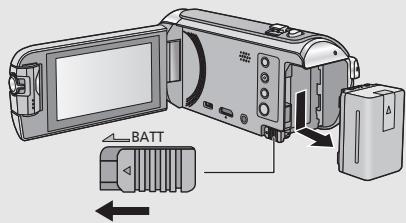 PANASONIC EVA1 SUPER 35MM - Retrait de la batterie - 1