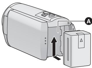 PANASONIC AG-AF101AEJ - Insertion/retrait de la batterie - 1