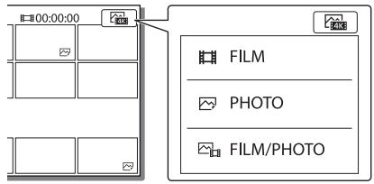 SONY XDCAM PXW-Z100 - Pour passer des films aux photos et inversement (Visual Index) - 1