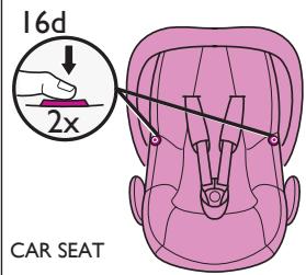 QUINNY ZAPP XPRESS - Car seat and bassinet must be positioned so that child faces the stroller handle (Figure 16a). - 8