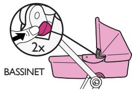 QUINNY ZAPP XPRESS - Car seat and bassinet must be positioned so that child faces the stroller handle (Figure 16a). - 9