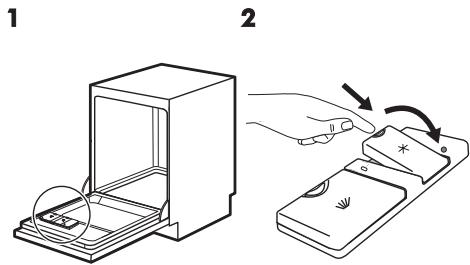 IKEA MEDELSTOR 203.857.99 - Riempire il contentitore del brillantante - 1