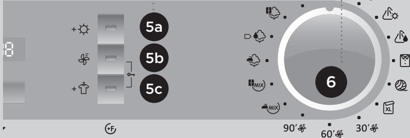 GORENJE WT 1041 - DESCRIPTION DU BANDEAU DE COMMANDES POUR LES MODÈLES A) AVEC GÉNÉRATEUR DE VAPEUR ET B) SANS GÉNÉRATEUR DE VAPEUR - 4