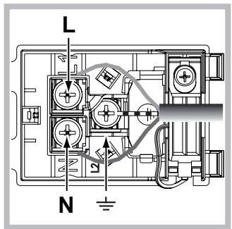HOTPOINT FA4841PIXHA - Fitting the power supply cable - 2