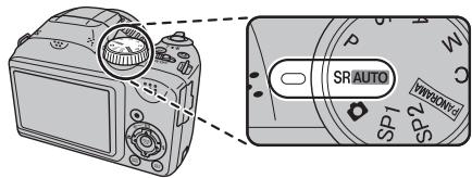 FUJIFILM FINEPIX S6800 - Sélectionnez le mode SRAUTO. - 1