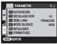 FUJIFILM FINEPIX S6800 - Affichez le menu de configuration. - 1
