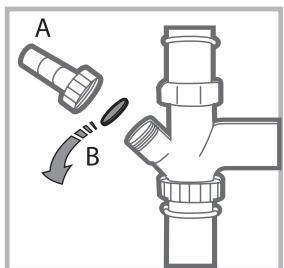 INDESIT DPG 16B1 A - DPG 16B1 A K - Connecting the water outlet hose - 1