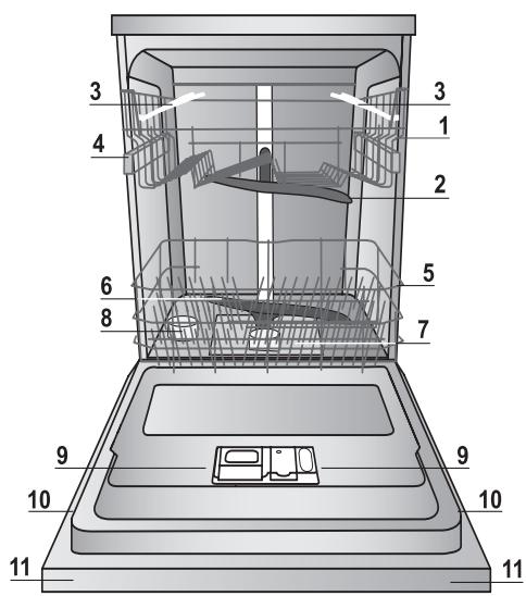 INDESIT DPG 16B1 A  -  DPG 16B1 A K - Aanzichttekening - 1