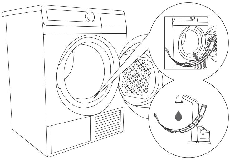 GORENJE DP7C - Nettoyage du filtre monté sur la PARTIE BASSE de l'ouverture du HUBLOT (sur certains modeles uniquement) - 1