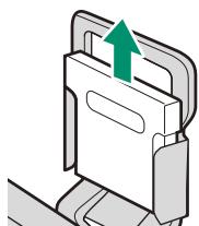 FUJIFILM X-A10 - Grasping both sides of the clip, release it as shown (①) and then slide it from the anchor (②). - 1