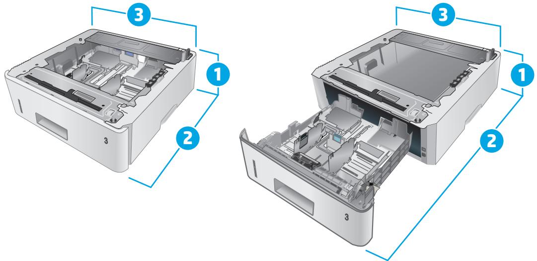 HP LASERJET ENTERPRISE FLOW MFP M681DH - Dimensions de l'imprimante - 2