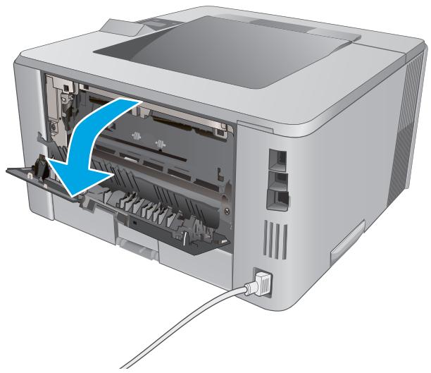 HP LASERJET ENTERPRISE M630  -  LASERJET ENTERPRISE M630DN -  LASERJET ENTERPRISE M631Z - Elimination des bourrages papier dans le bac de sortie - 2