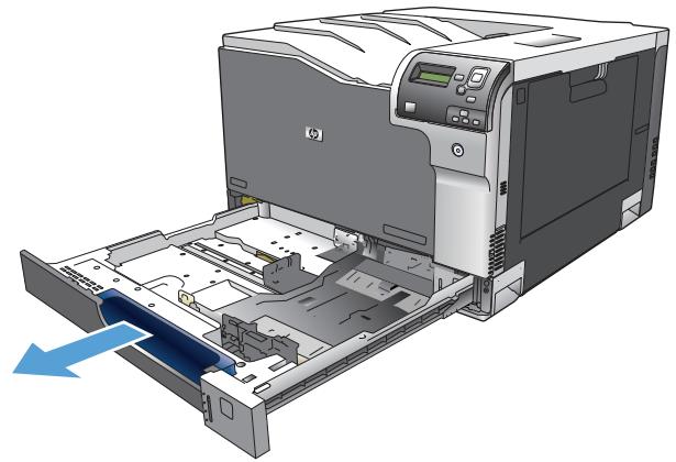 HP LASERJET ENTERPRISE MFP M631DN  -  LASERJET ENTERPRISE MFP M632F - Chargement des bacs 2 et 3 et des bacs optionnels 4, 5 et 6 avec un papier de format personnelisé - 1