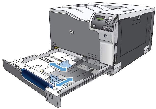 HP LASERJET ENTERPRISE MFP M631DN  -  LASERJET ENTERPRISE MFP M632F - Chargement des bacs 2 et 3 et des bacs optionnels 4, 5 et 6 avec un papier de format personnelisé - 2