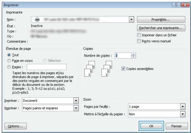 HP LASERJET ENTERPRISE MFP M631DN  -  LASERJET ENTERPRISE MFP M632F - Utiliser un raccourci d'impression (Windows) - 4