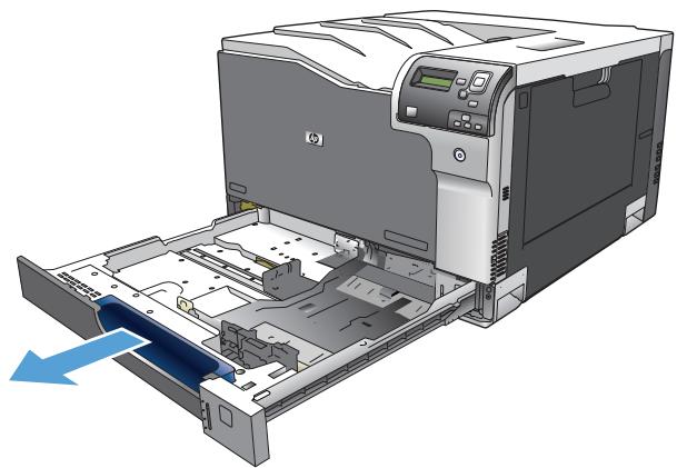 HP LASERJET ENTERPRISE MFP M631DN  -  LASERJET ENTERPRISE MFP M632F - Chargement des bacs 2 et 3 et des bacs optionnels 4, 5 et 6 avec un papier de format standard - 1