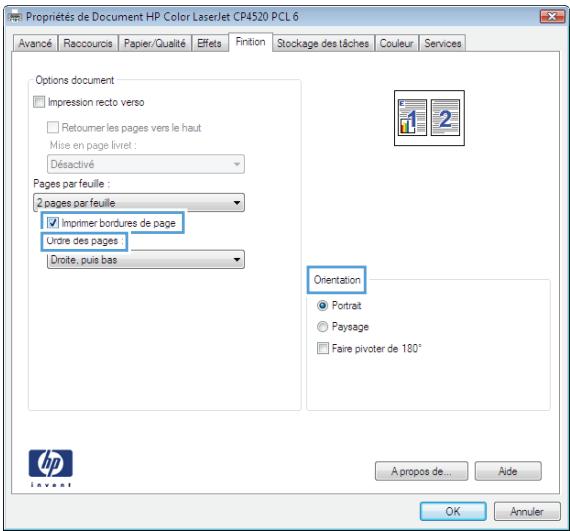 HP LASERJET ENTERPRISE MFP M631DN  -  LASERJET ENTERPRISE MFP M632F - Imprimer plusieurs pages par feuille (Windows) - 4