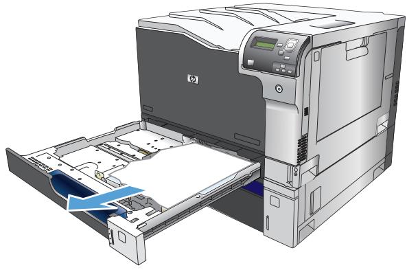 HP LASERJET ENTERPRISE M880Z - Suppression des bourrages des bacs 2 et 3, ou des bacs optionnels - 1