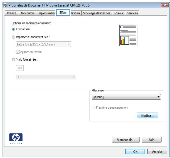 HP LASERJET ENTERPRISE M880Z - Mettre un document à l'échelle du papier (Windows) - 2