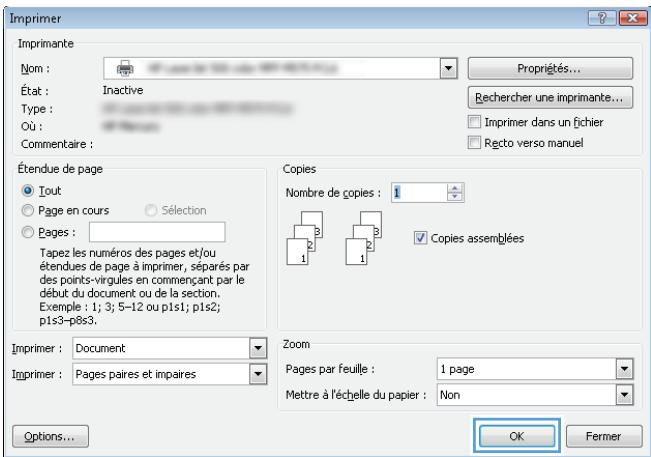 HP LASERJET ENTERPRISE M880Z - Selectionner l'orientation de la page (Windows) - 4