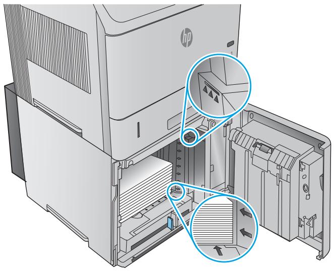HP LASERJET ENTERPRISE FLOW M830Z - Elimination des bourrages papier dans le bac à haute capacité de 1 500 feuilles - 4