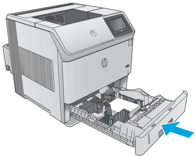 HP LASERJET ENTERPRISE FLOW M830Z - Chargement du papier dans le bac à support personnelisé - 5
