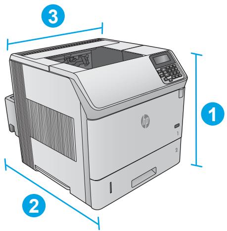 HP LASERJET ENTERPRISE FLOW M830Z - Dimensions des produits standard - 2