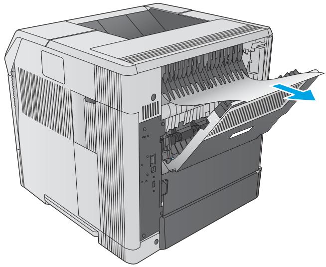 HP LASERJET ENTERPRISE FLOW M830Z - Elimination des bourrages papier dans le bac de sortie arrière - 2