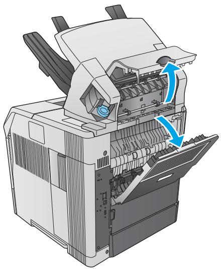 HP LASERJET ENTERPRISE FLOW M830Z - Elimination des bourages papier dans le bac d'emplement ou le bac d'emplement/agrafeuse - 1