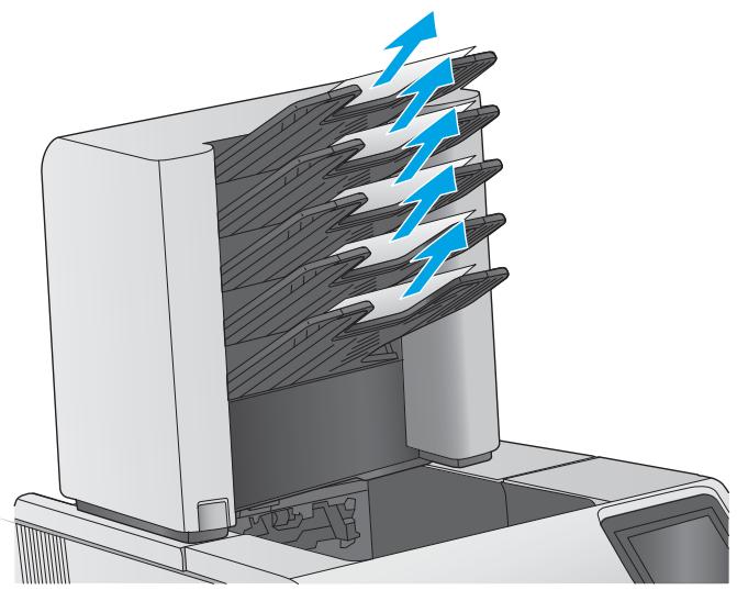HP LASERJET MANAGED MFP E62555DN (J8J66A) - Élimination des bourges papier dans la trieuse à 5 bacs - 1