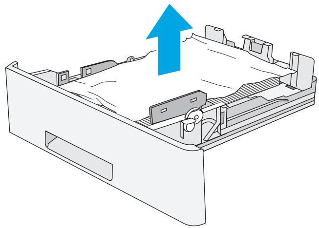 HP COLOR LASERJET MANAGED FLOW MFP E67560Z - Élimination des bourres papier dans le bac 2 et les bacs de 550 feuilles - 2