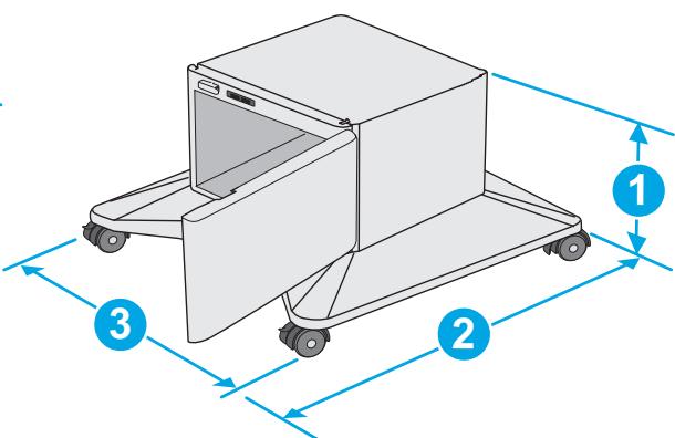 HP COLOR LASERJET MANAGED FLOW MFP E67560Z - Dimensions de l'imprimante - 4