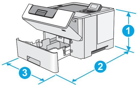 HP COLOR LASERJET MANAGED FLOW MFP E67560Z - Dimensions de l'imprimante - 1